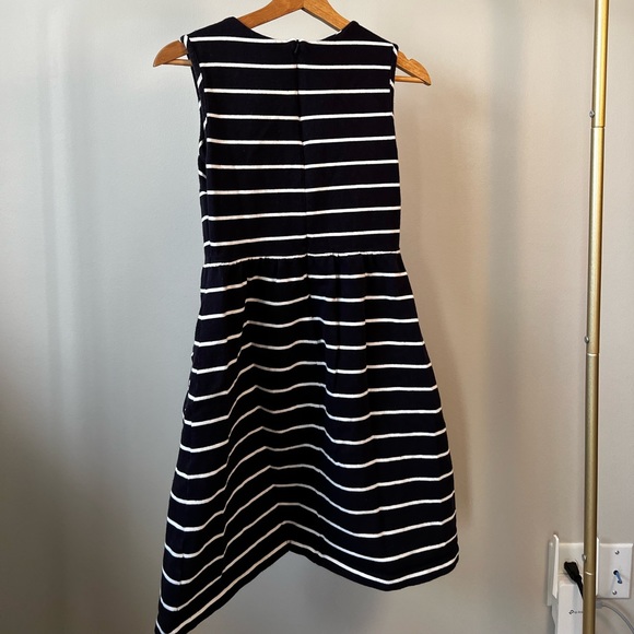 Lands’ End navy and white striped cotton dress - size 4 - Picture 2 of 4